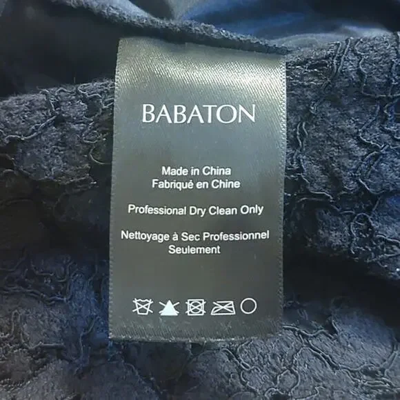 Aritzia Babaton Black Pencil Lace Overlay Skirt Midi Classic Party Formal Size 4 - Picture 15 of 16